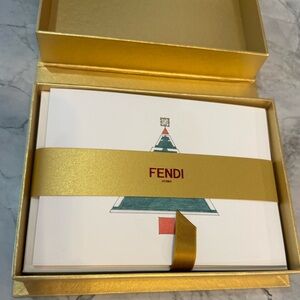 Rare!! Fendi Holiday Note Card Set NEW in Box Giftable